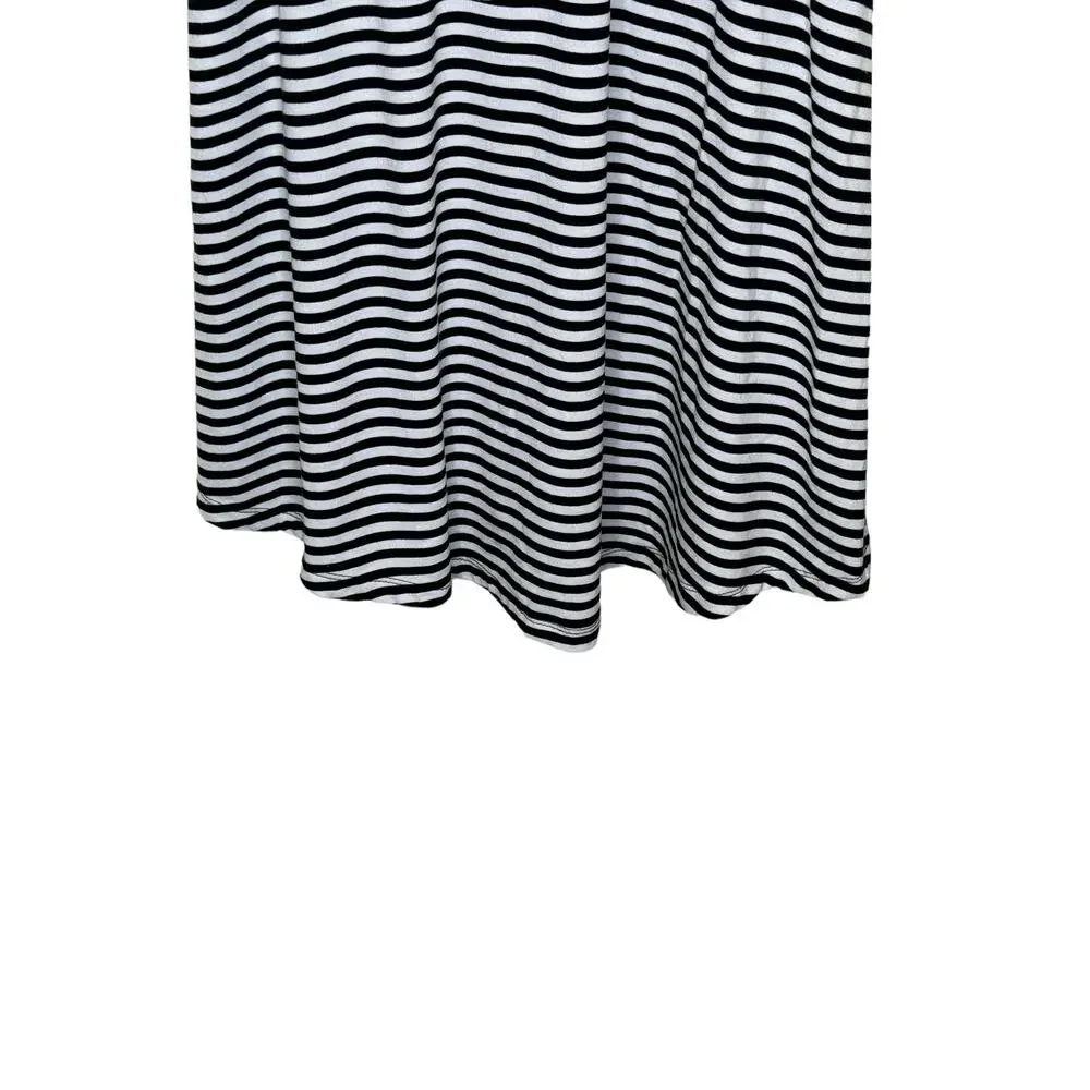 Torrid Womens Dress Mini Striped Cut Out Stretch‎ 3/4 Sleeve Black White Size 00